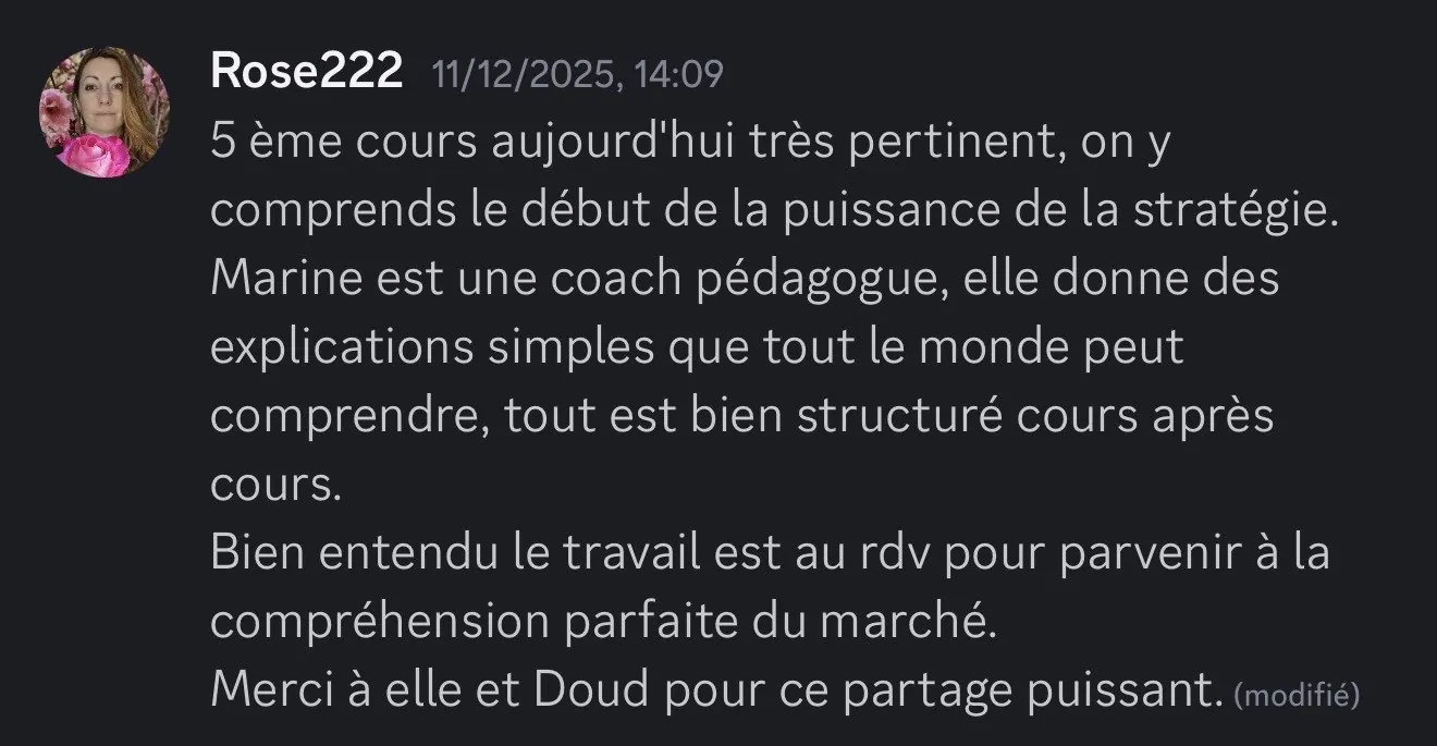 Avis de Rose sur l'accompagnement Marine