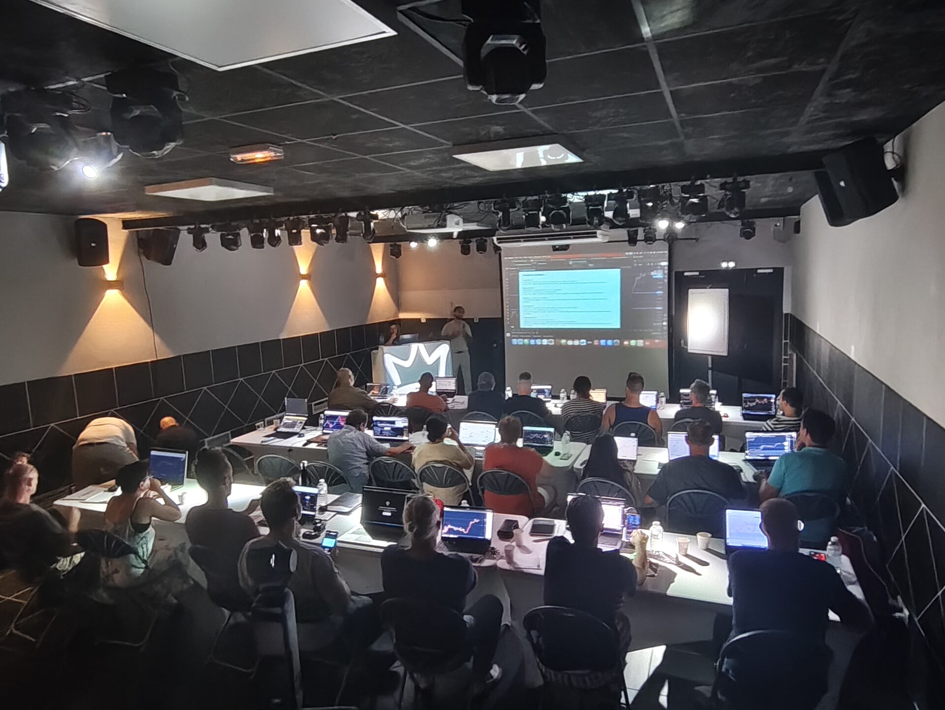 Salle de trading équipée