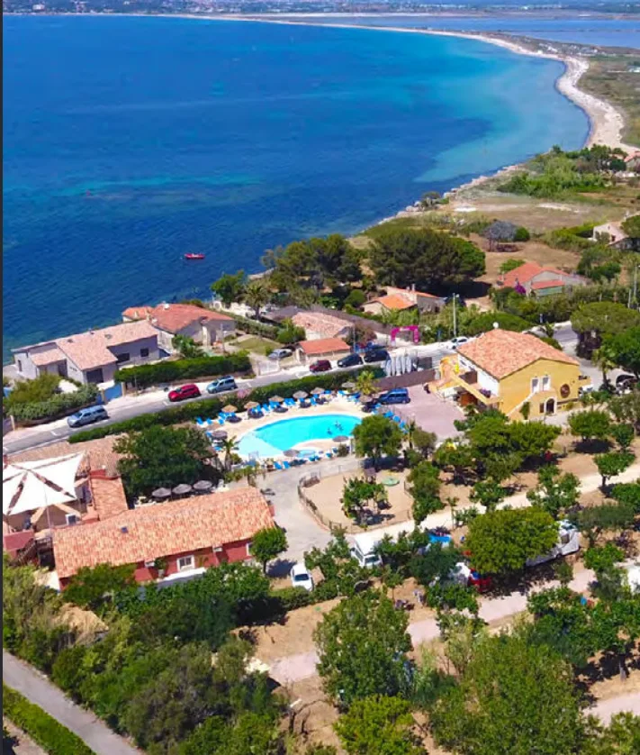 Vue aérienne du camping de Giens